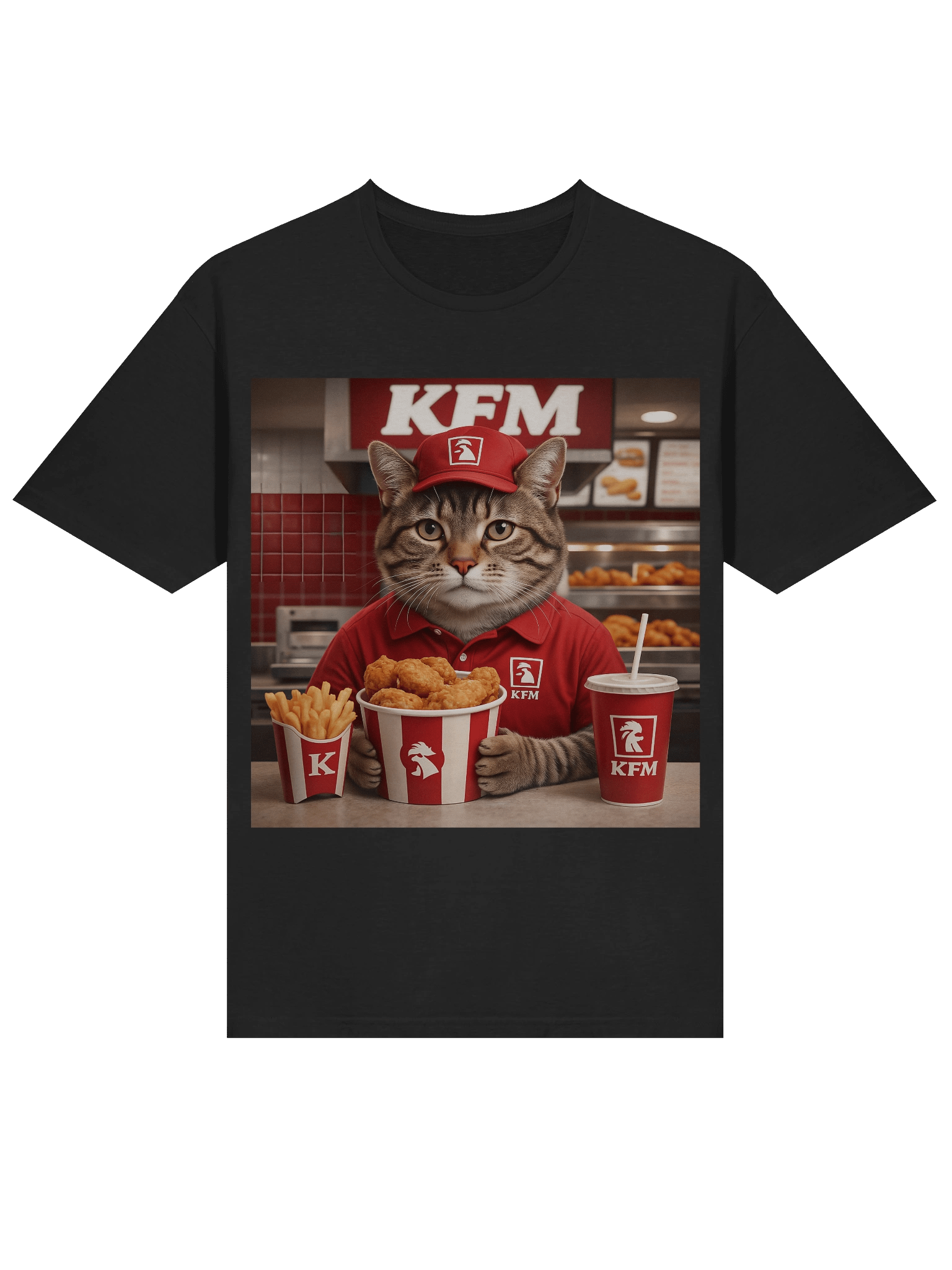 KFM Cat Fast-Food T-Shirt product image (23)