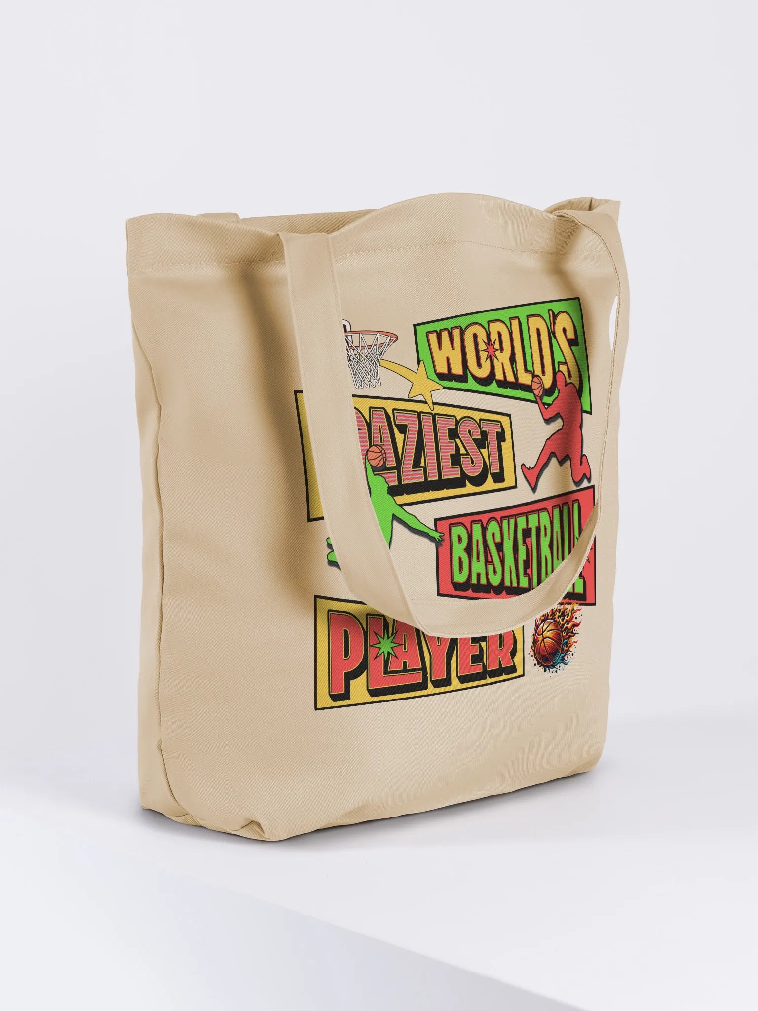 Worlds Craziest Basketball Player Flaming Hoops Tote Bag product image (4)