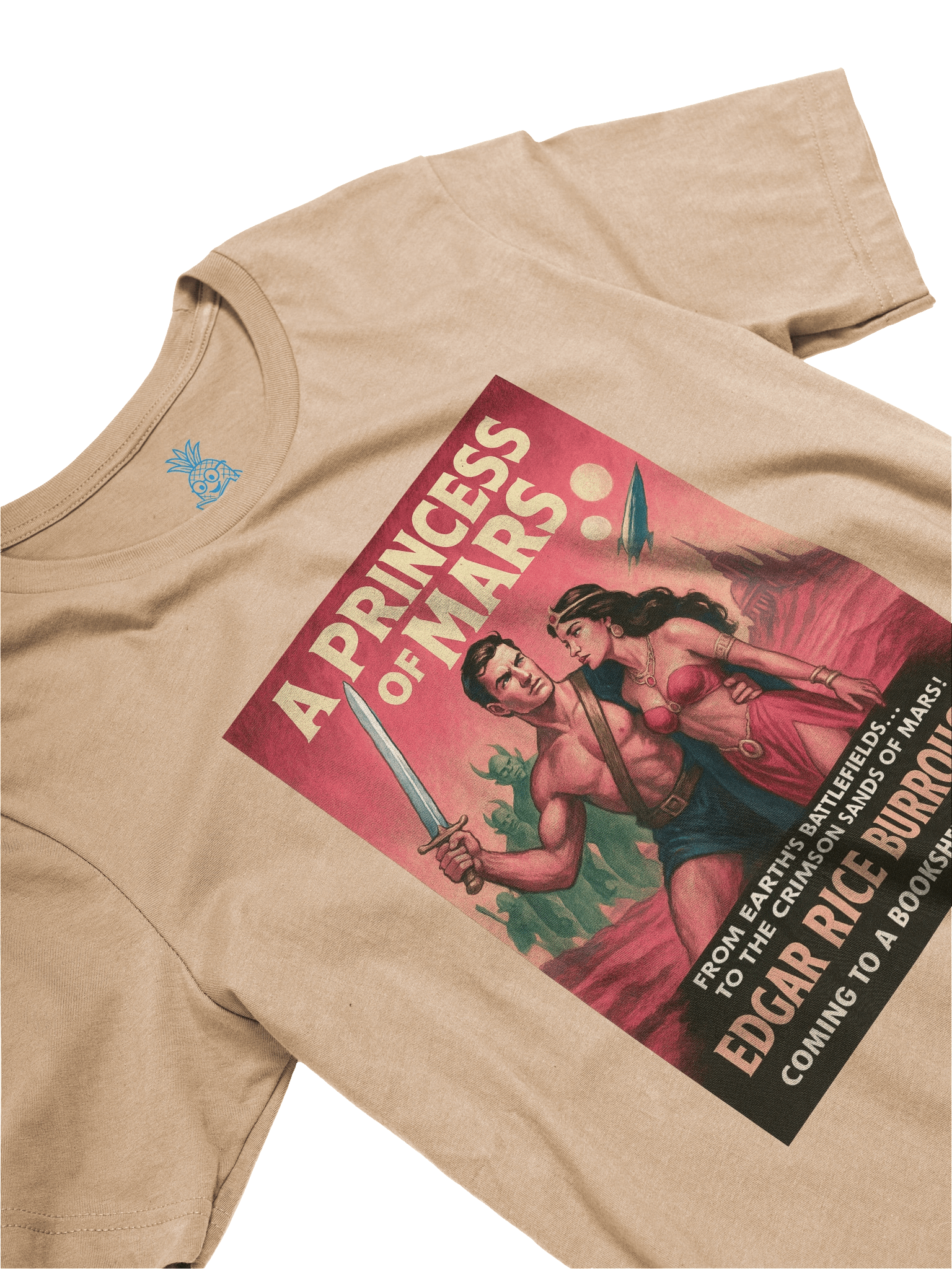 "A Princess of Mars" 1950's Faux Retro Film Poster Edgar Rice Burroughs Unisex T-Shirt product image (87)