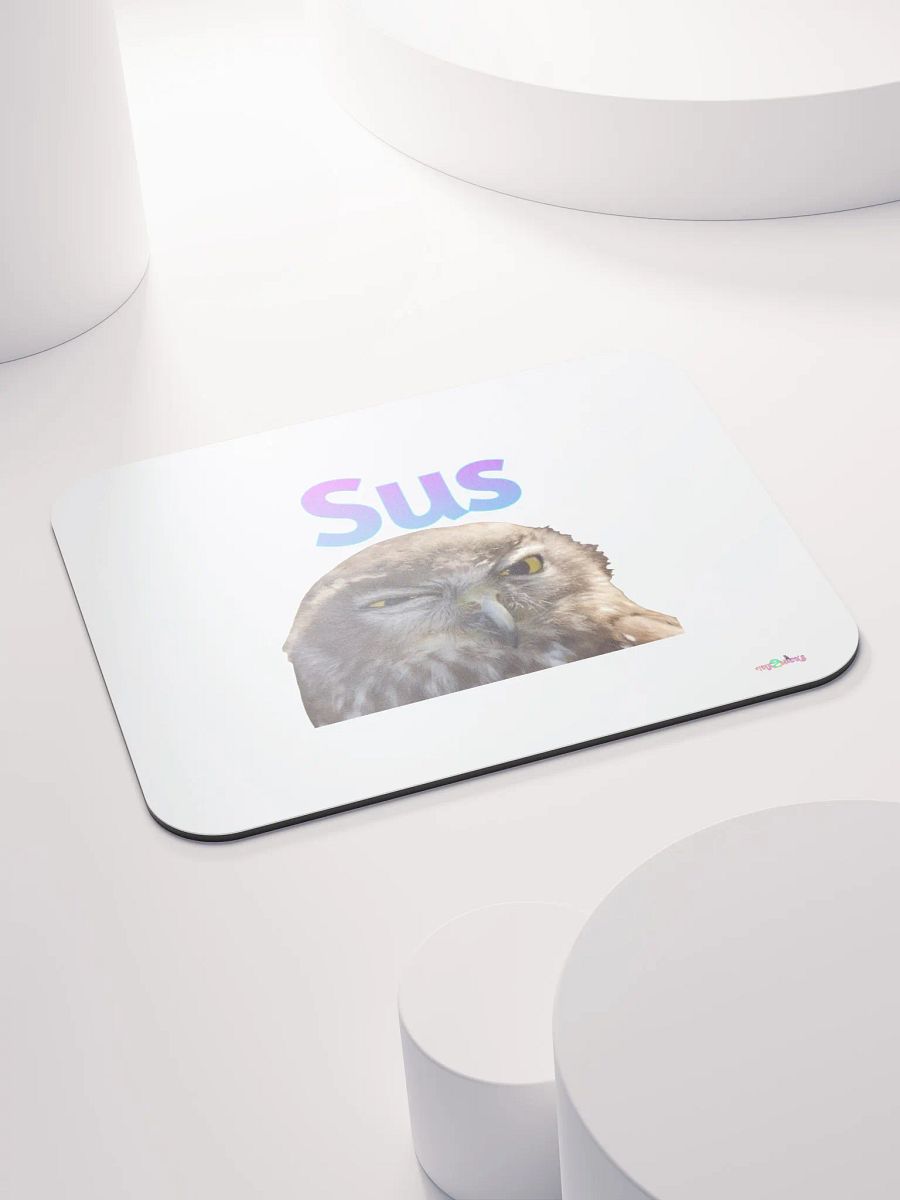 Sus Owl Classic Mouse Pad (White) product image (4)