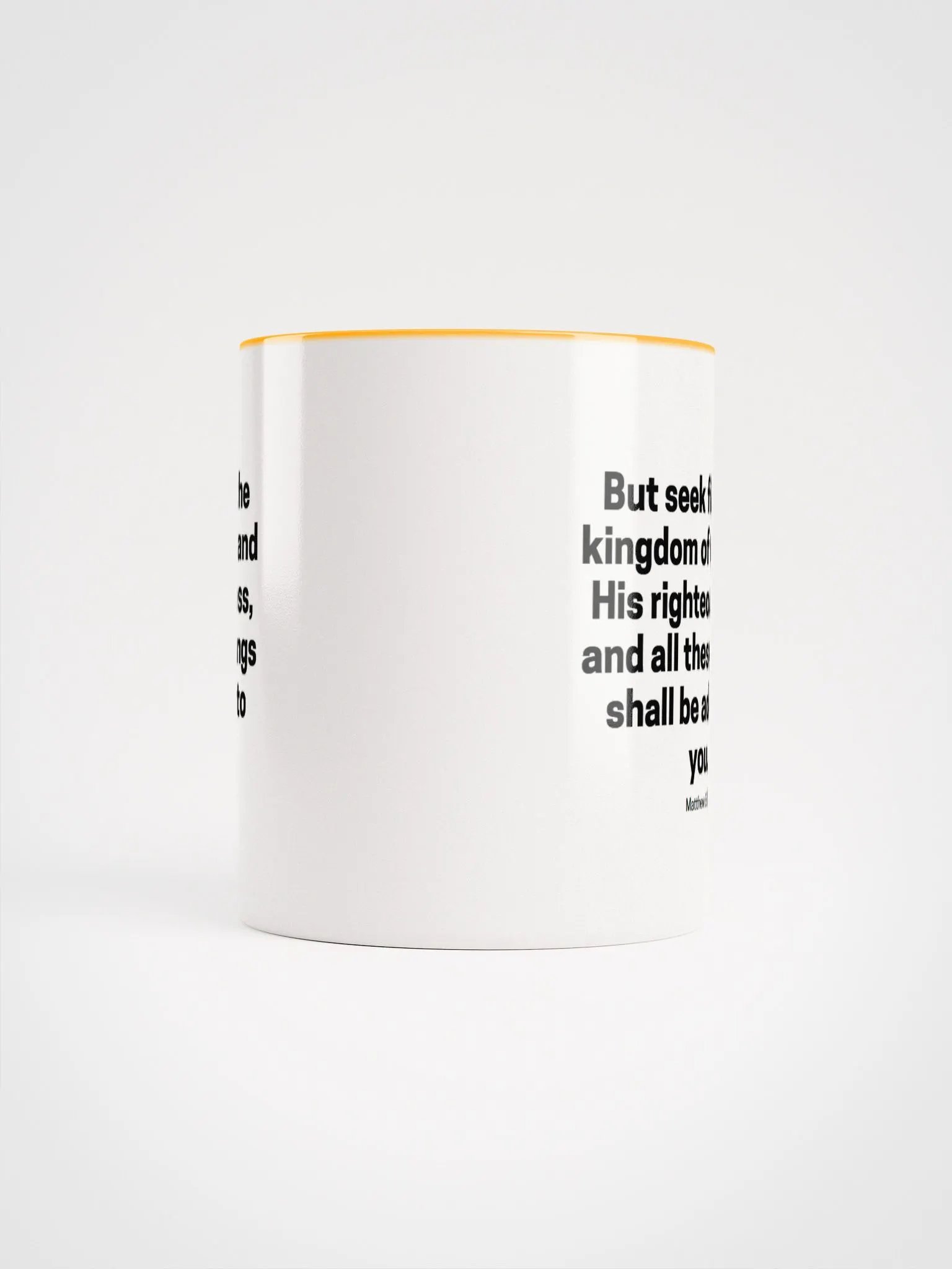 But Seek First The Kingdom Of God And His Righteousness Matthew 6:33 Two-Tone Mug 11/15oz product image (5)