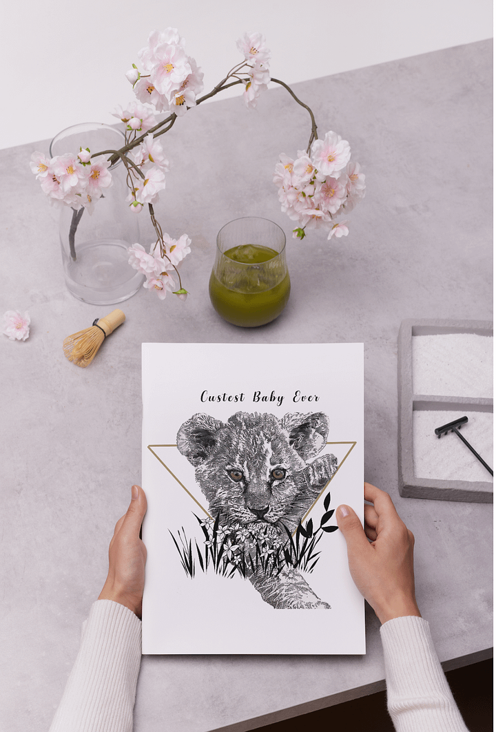 Cutest Bay Ever Safari Nursery Wall Art, Baby Animal Nursery Printable product image (1)