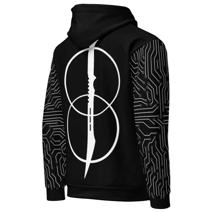 Mecha Warrior Hoodie - Black/White product image (8)