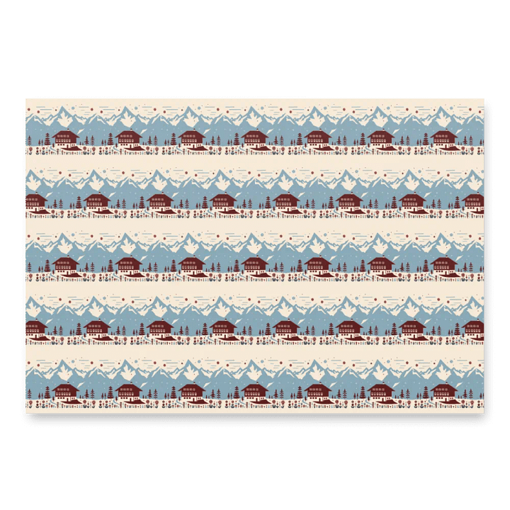 Swiss chalet gift wrap product image (1)