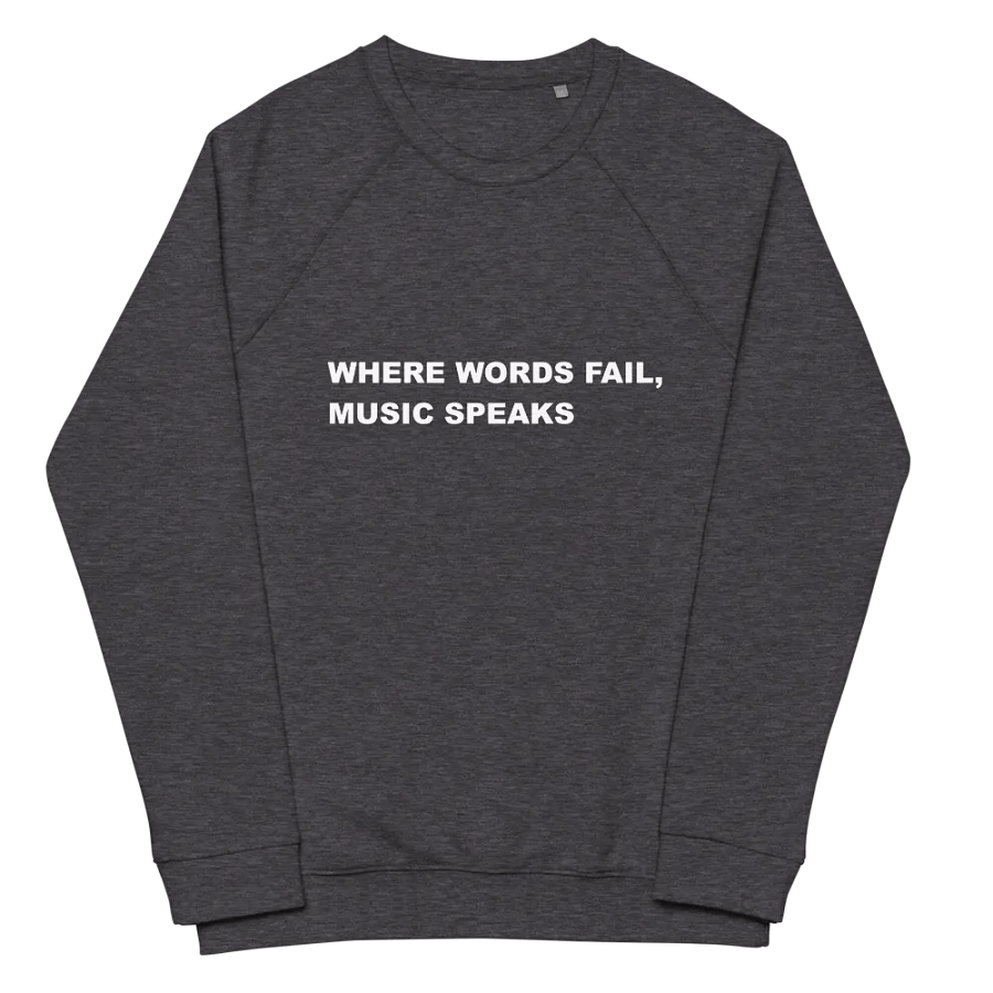 MUSIC SPEAKS TEE IN CHARCOAL product image (2)
