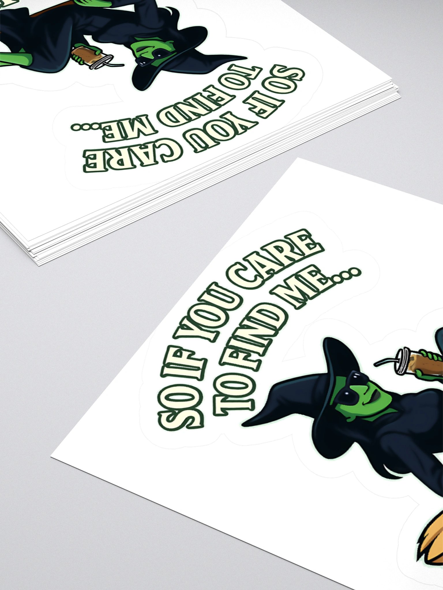 Witchy Broadway Sticker – Chill Wicked Witch Quote – Iced Coffee Mood – Gift for Broadway Fans product image (11)