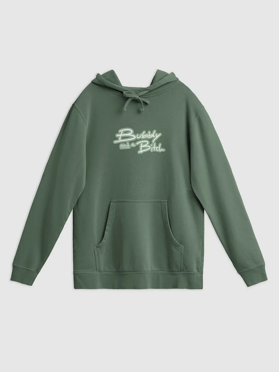 Bubbly and a B*tch (lined design, #96B697) printed pigment hoodie product image (2)