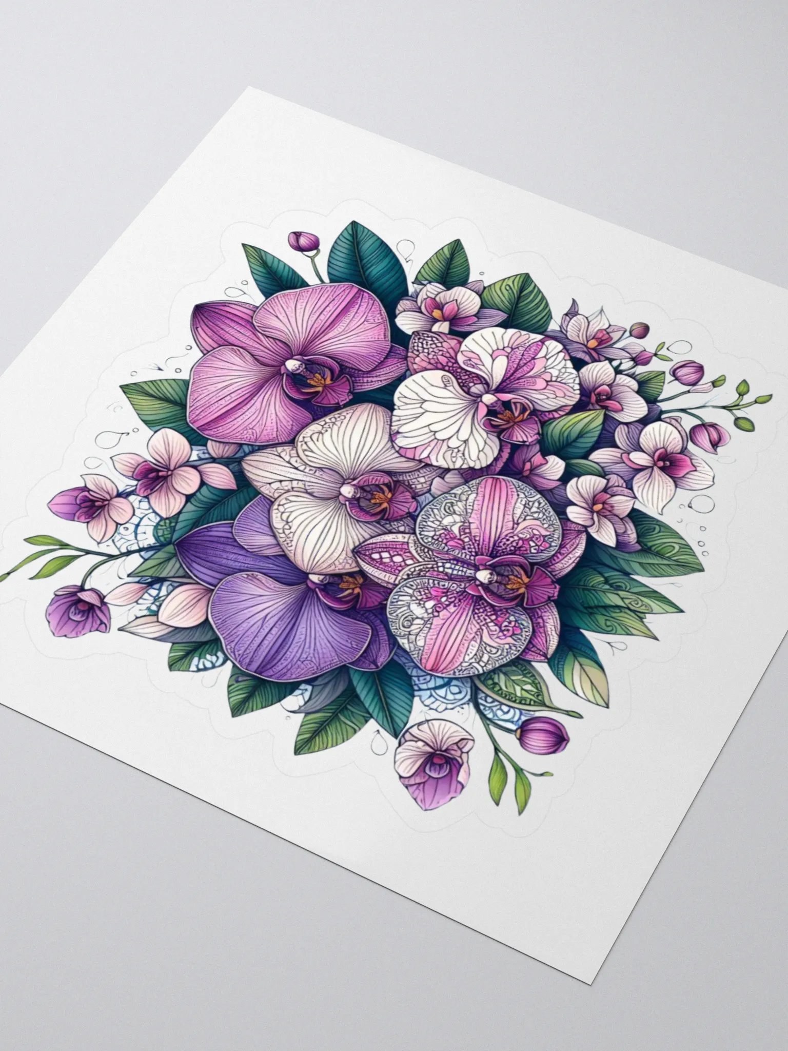 Orchid Oasis Kiss Cut Stickers product image (3)