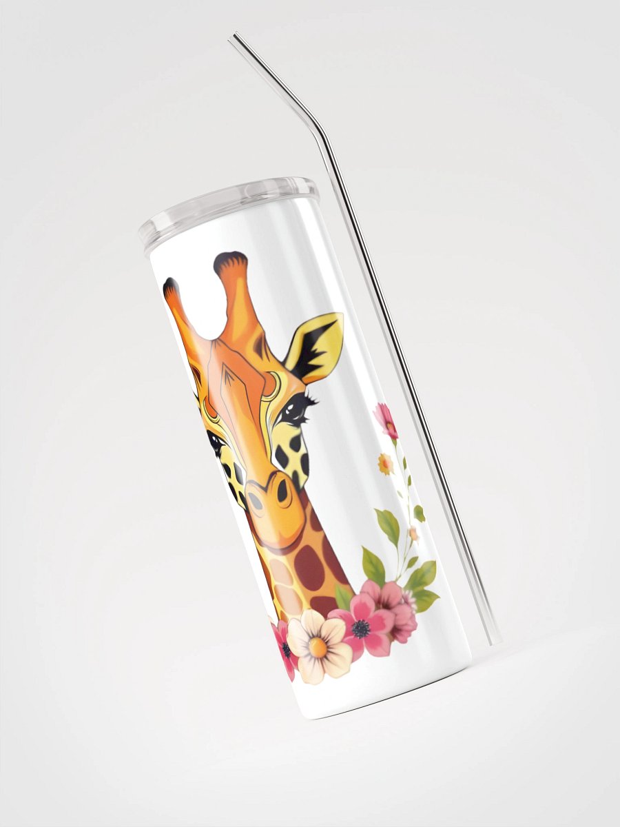 Floral Giraffe Stainless Steel Tumbler product image (3)