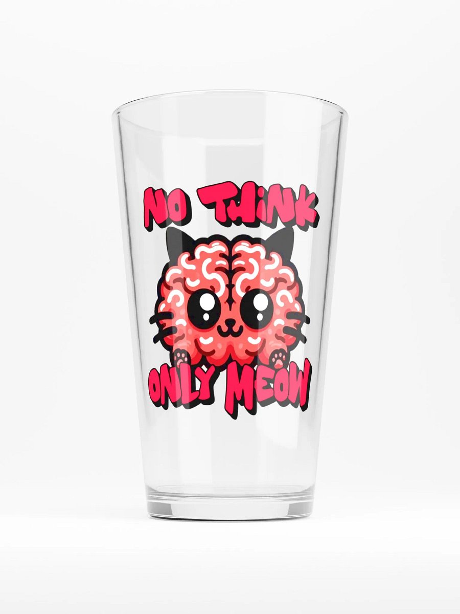 No think only MEOW pint glass product image (2)