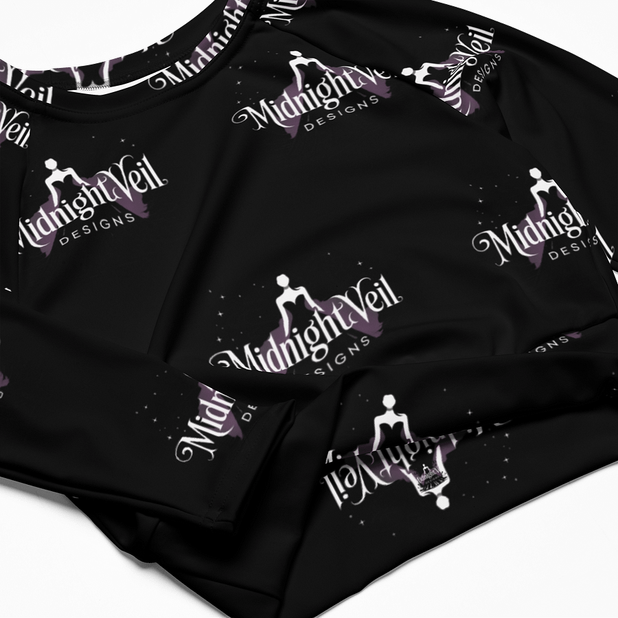 Midnight Veil Designs Women’s Gothic All-Over Print Crop Top - Black, Sizes 2XS-6XL product image (4)