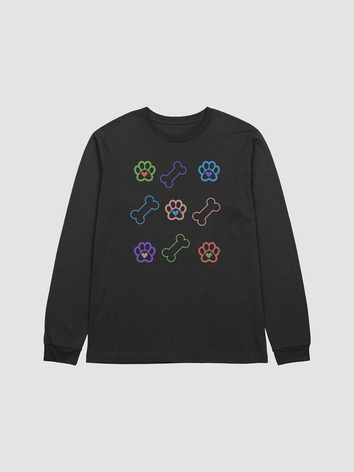 Pretty and Bright Paws and Dog Bones Long Sleeve T-Shirt product image (2)