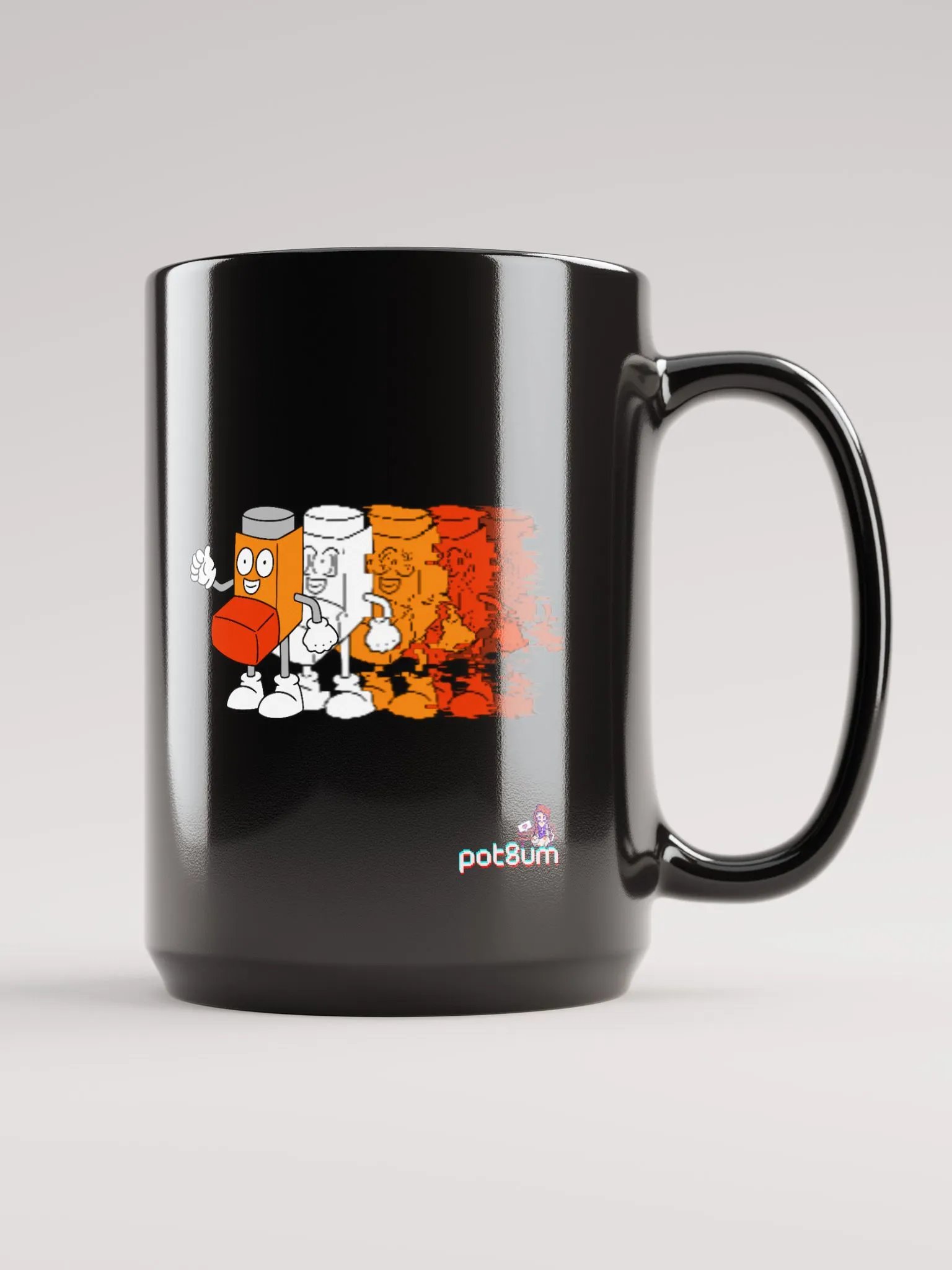 PAIN IN THE ASTHMA black glossy mug product image (5)