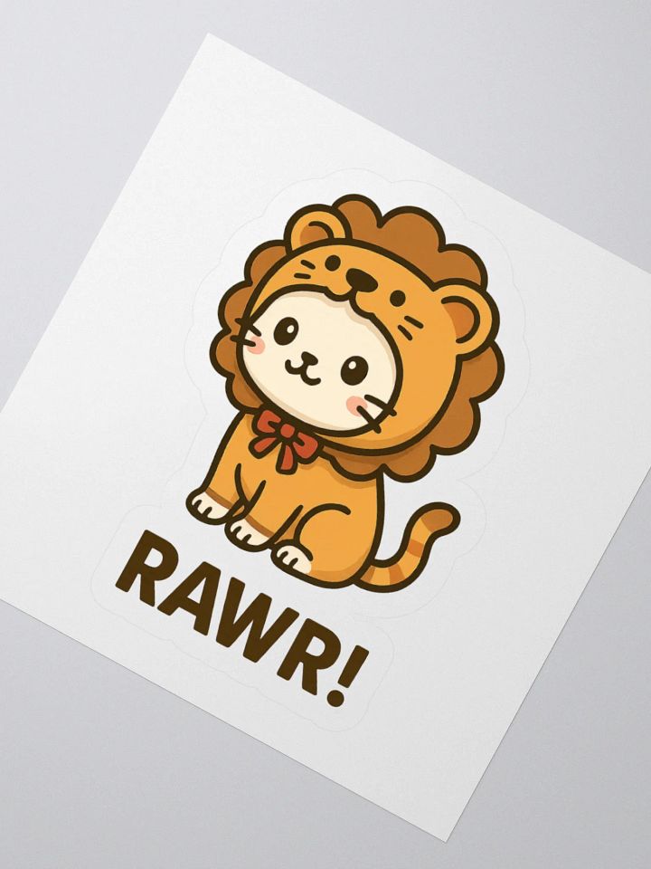Rawr Lion Cat Sticker product image (5)