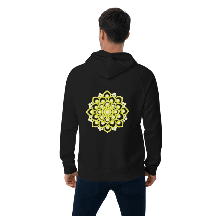 Yellow Flower Mandala Eco Hoodie product image (2)