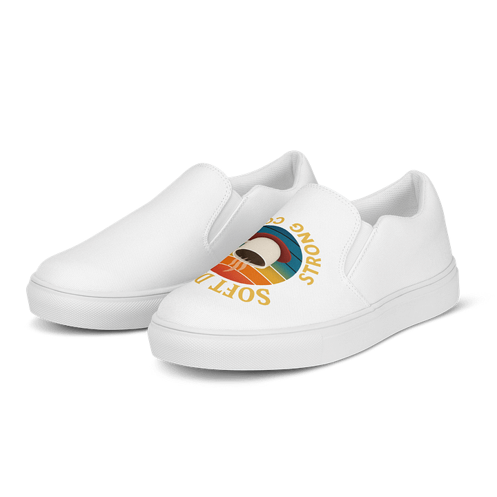 Retro Vibes Coffee Cup Women's Slip-On Shoes product image (2)