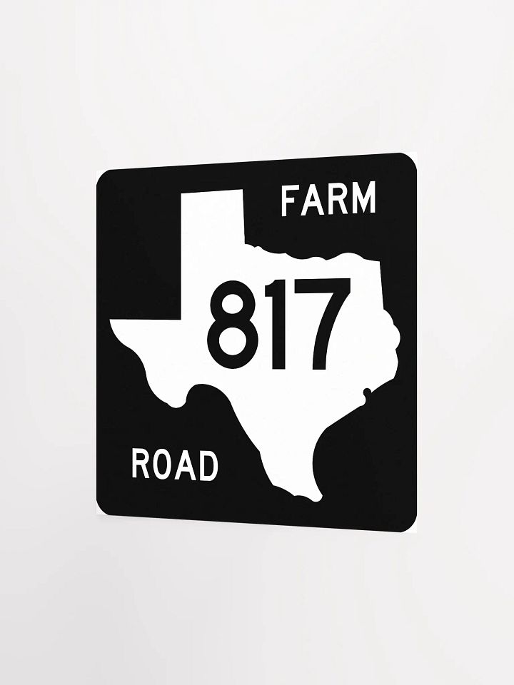 Texas Farm Road Sign FM 817 Poster product image (2)