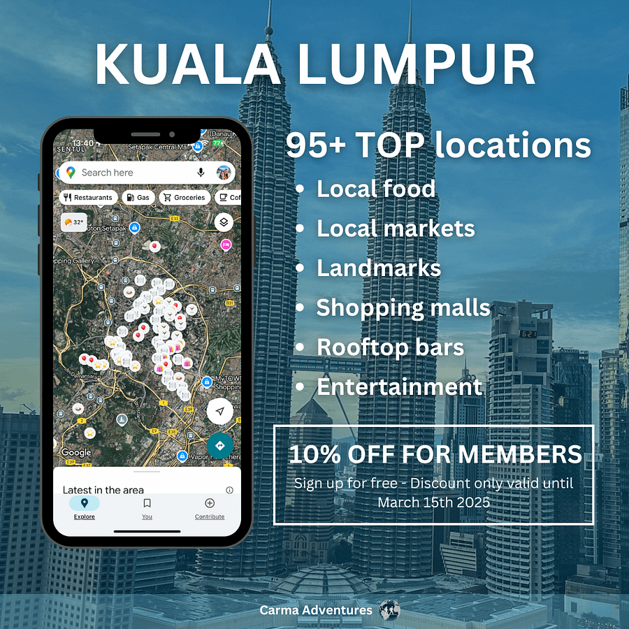 95+ Must Visit Locations in Kuala Lumpur - Ultimate Google Maps Guide product image (1)