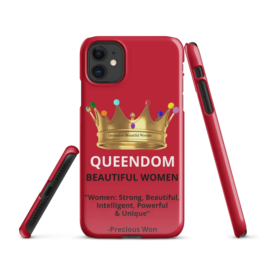 Queendom Beautiful Women iPhone® Snap Case (Crown-Red) product image (1)