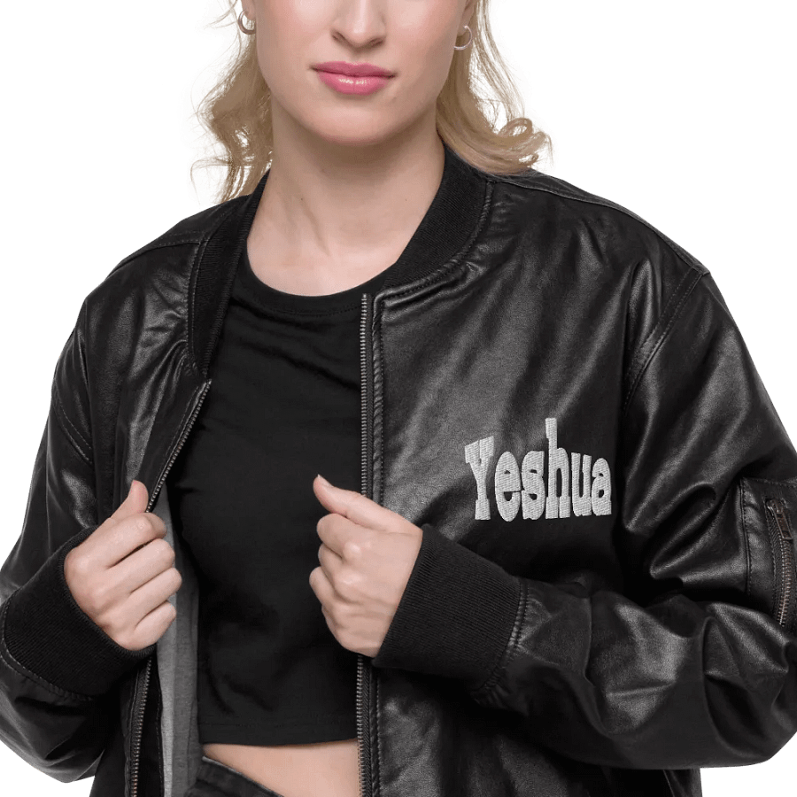 Yeshua Leather Bomber Jacket product image (3)