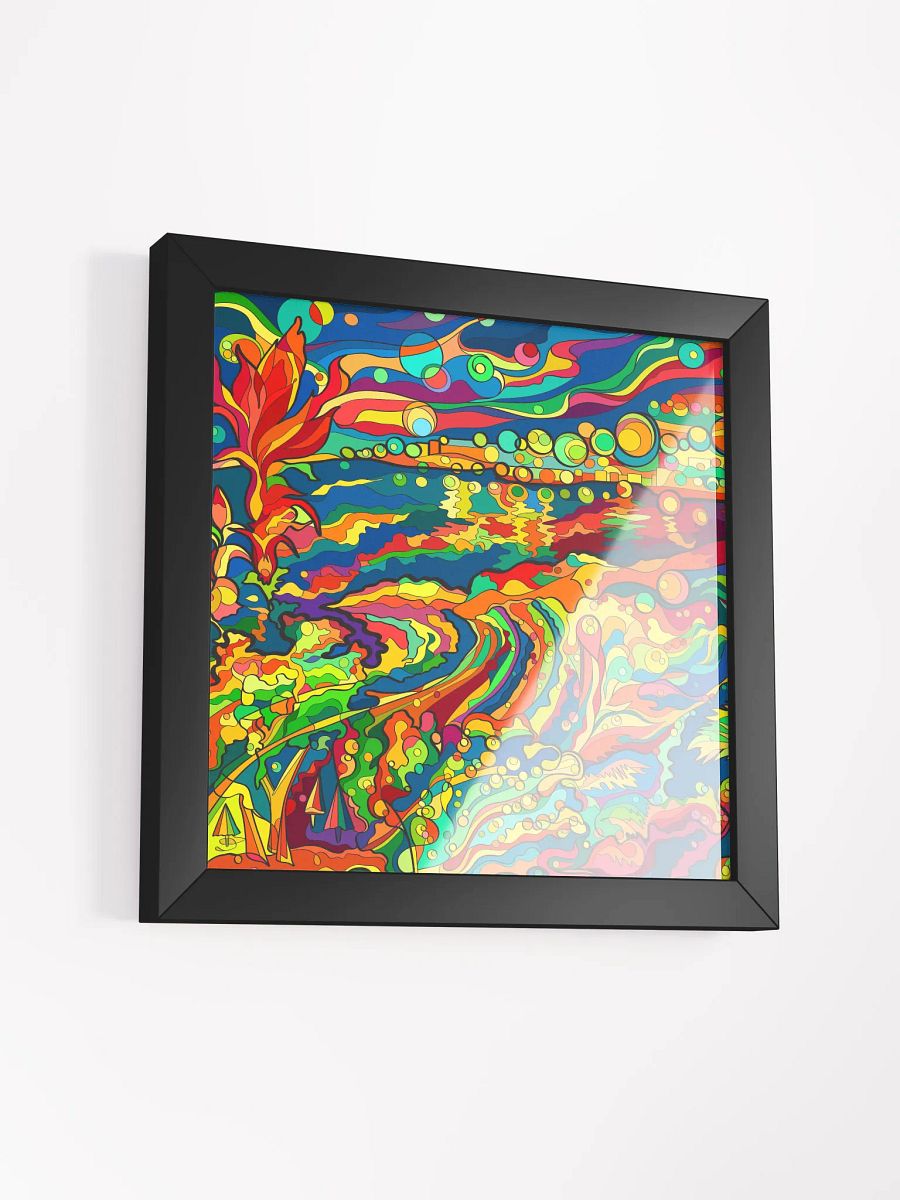 Ethereal Waves Framed Poster - Night Beach product image (3)