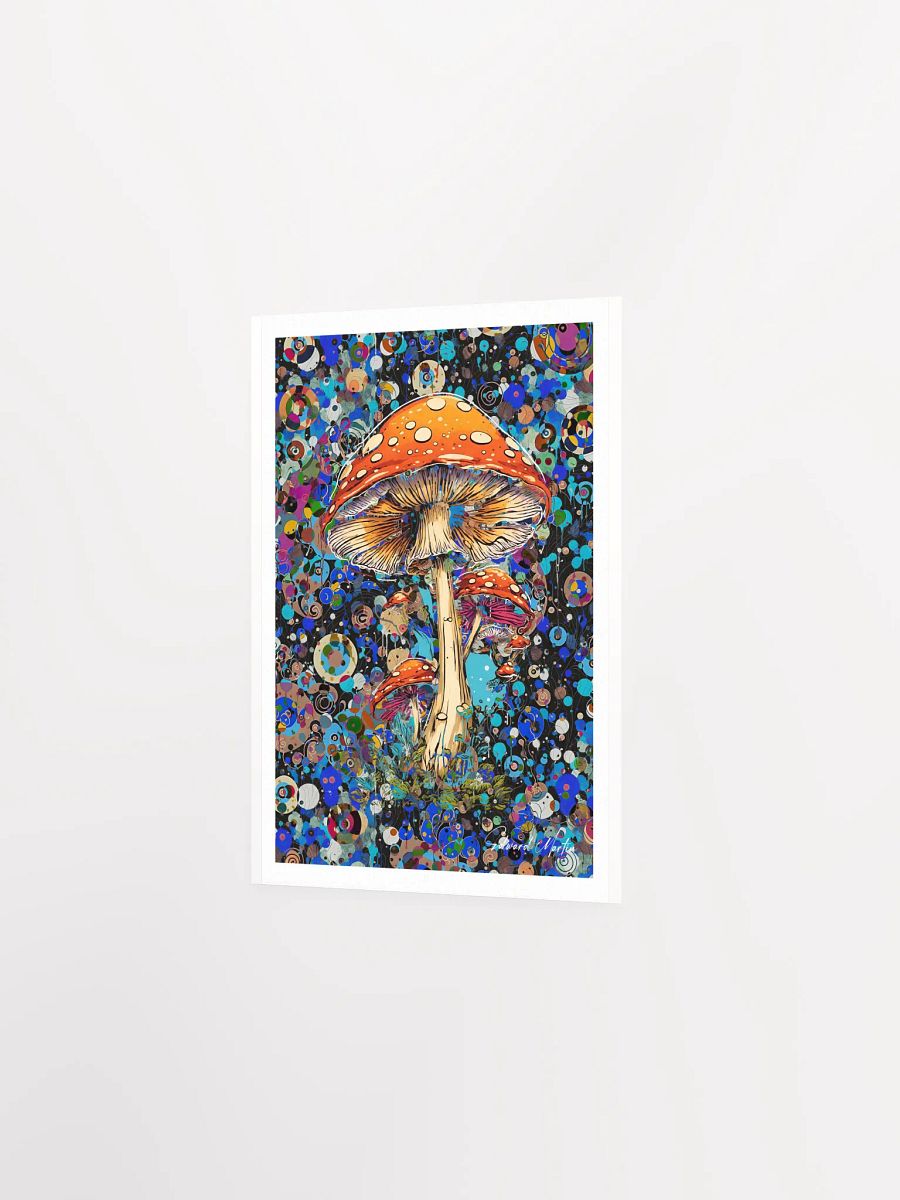 'Mystic Journey' by Edward Martin: Mixed Media Collage:Vibrant Mushroom Fantasy Poster product image (3)