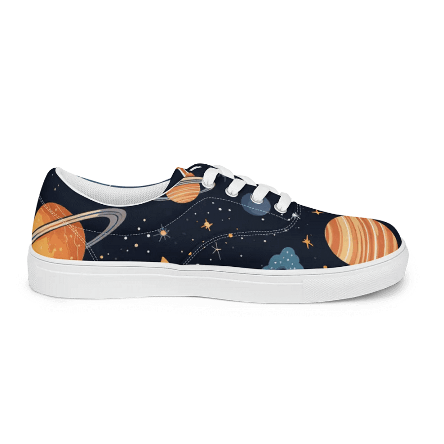 Galactic Odyssey Lace-Up Canvas Shoes product image (6)