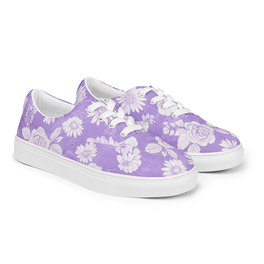 Floral Blossom Lace-Up Canvas Shoes product image (5)