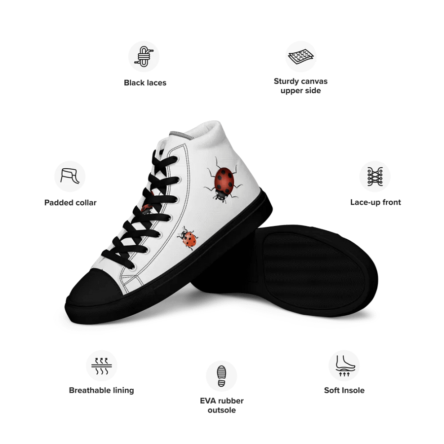 "Ladybug" Womens Canvas Hi-Tops product image (12)