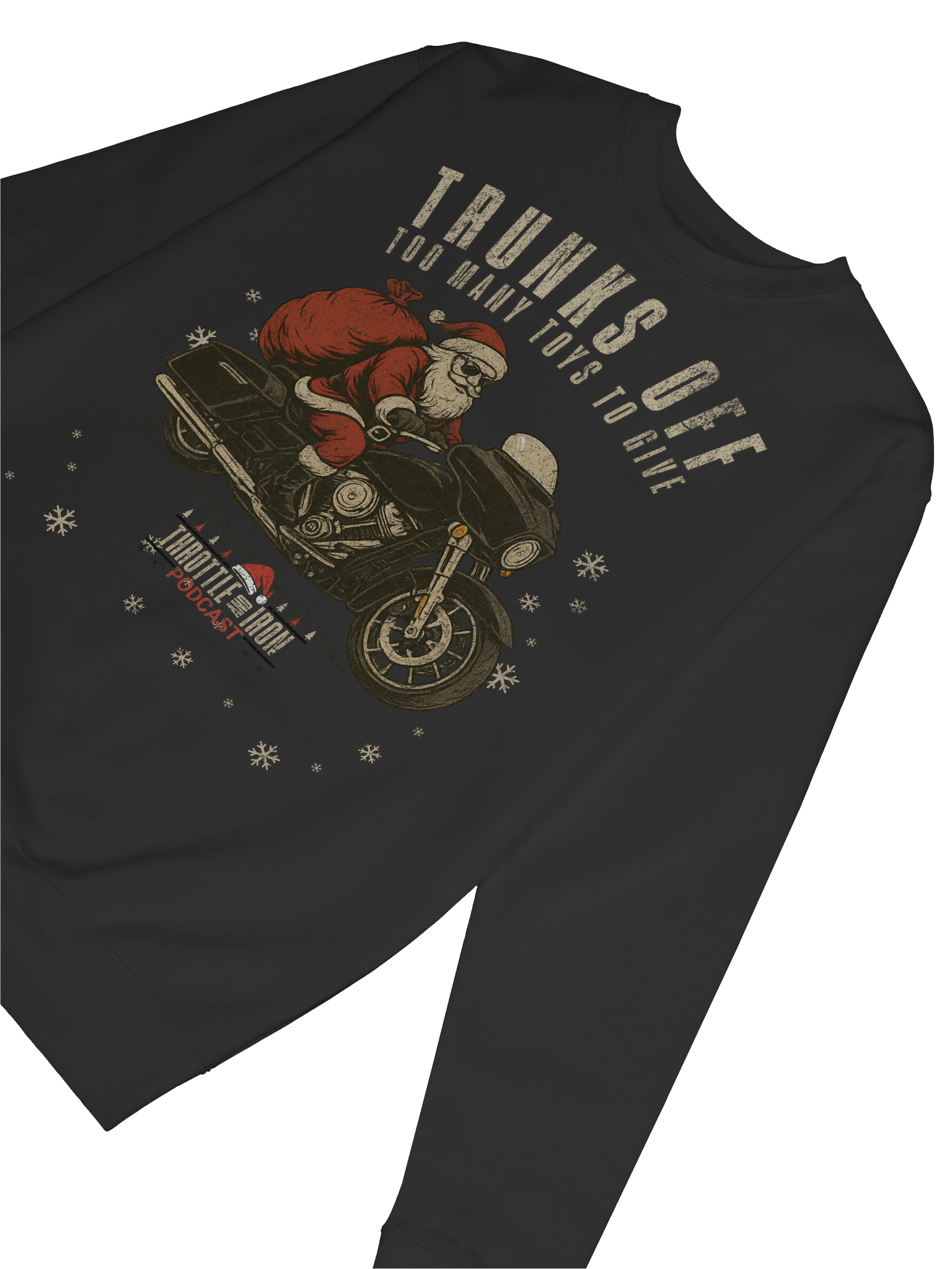 Throttle and Iron “Trunks Off” Christmas Sweatshirt (HD) product image (38)