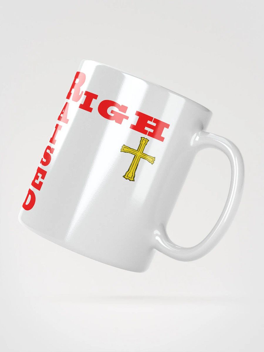 Raised Right Cross White Mug product image (4)