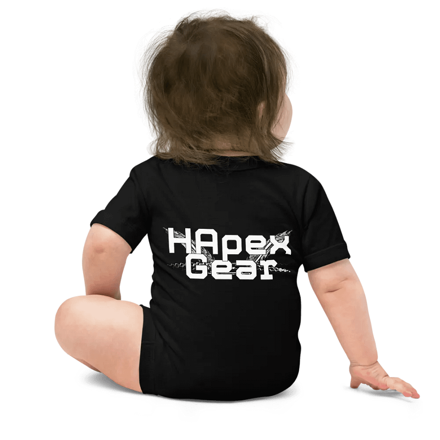 Baby Short Sleeve One Piece - Embroidered - White HApex Gear White Logo product image (51)