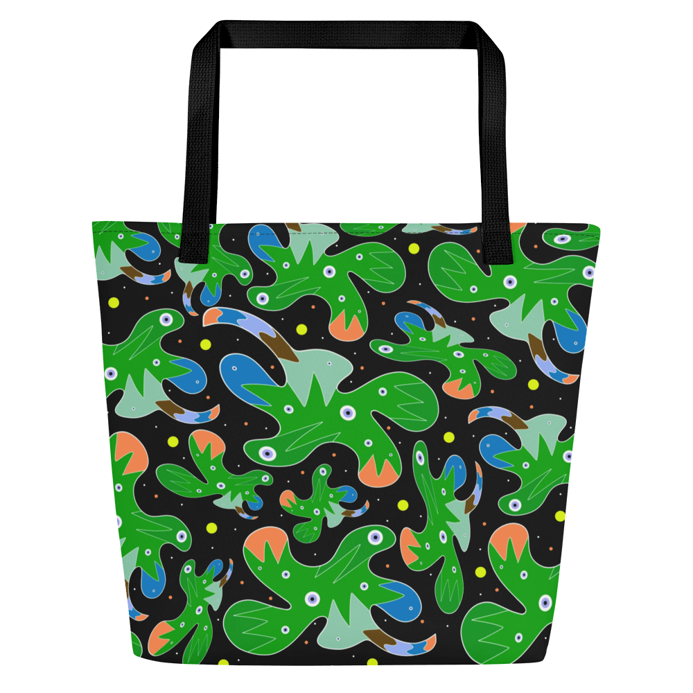 Whimsical Frog Pattern Large Tote Bag product image (3)