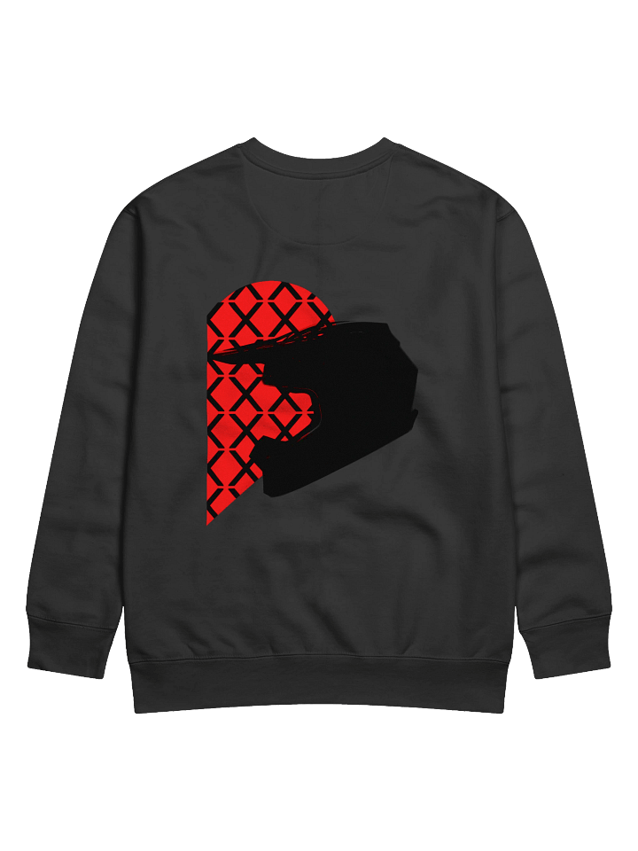 Matching Off-Road Helmet Heart (Black-Right) | Crewneck product image (1)