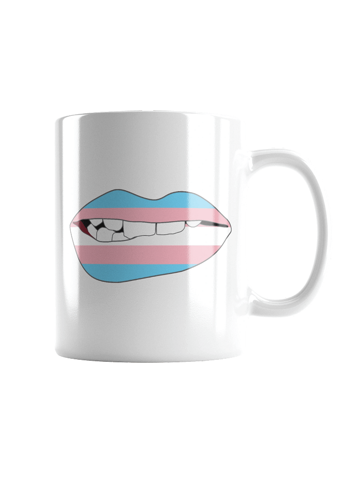 Trans Pride Flag Biting Lips Mug product image (1)