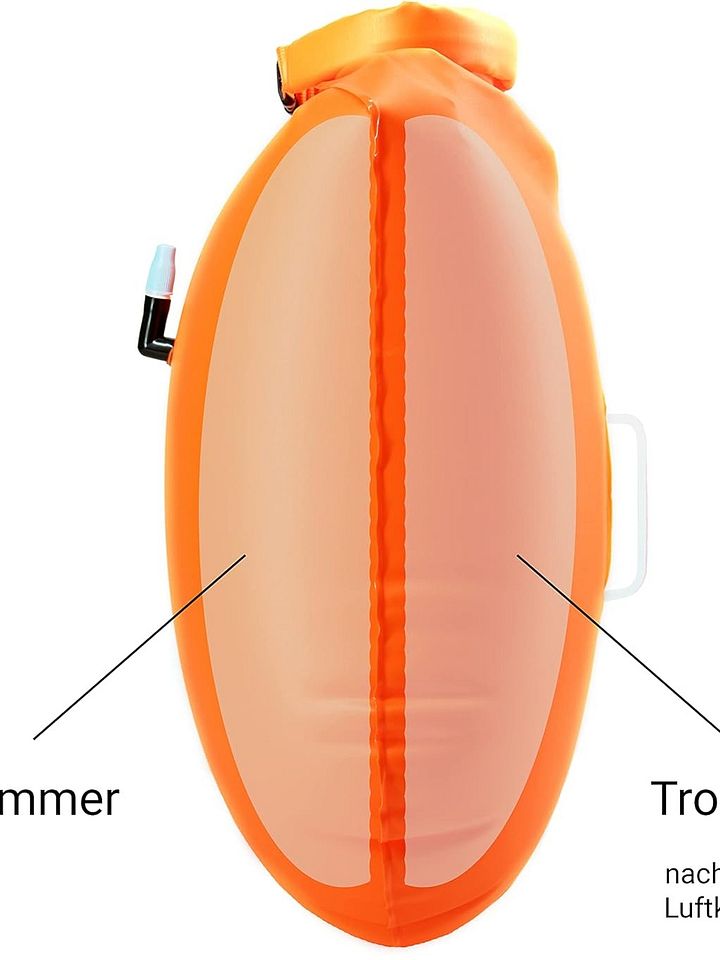 Schwimmboje orange mit Trockensack product image (2)