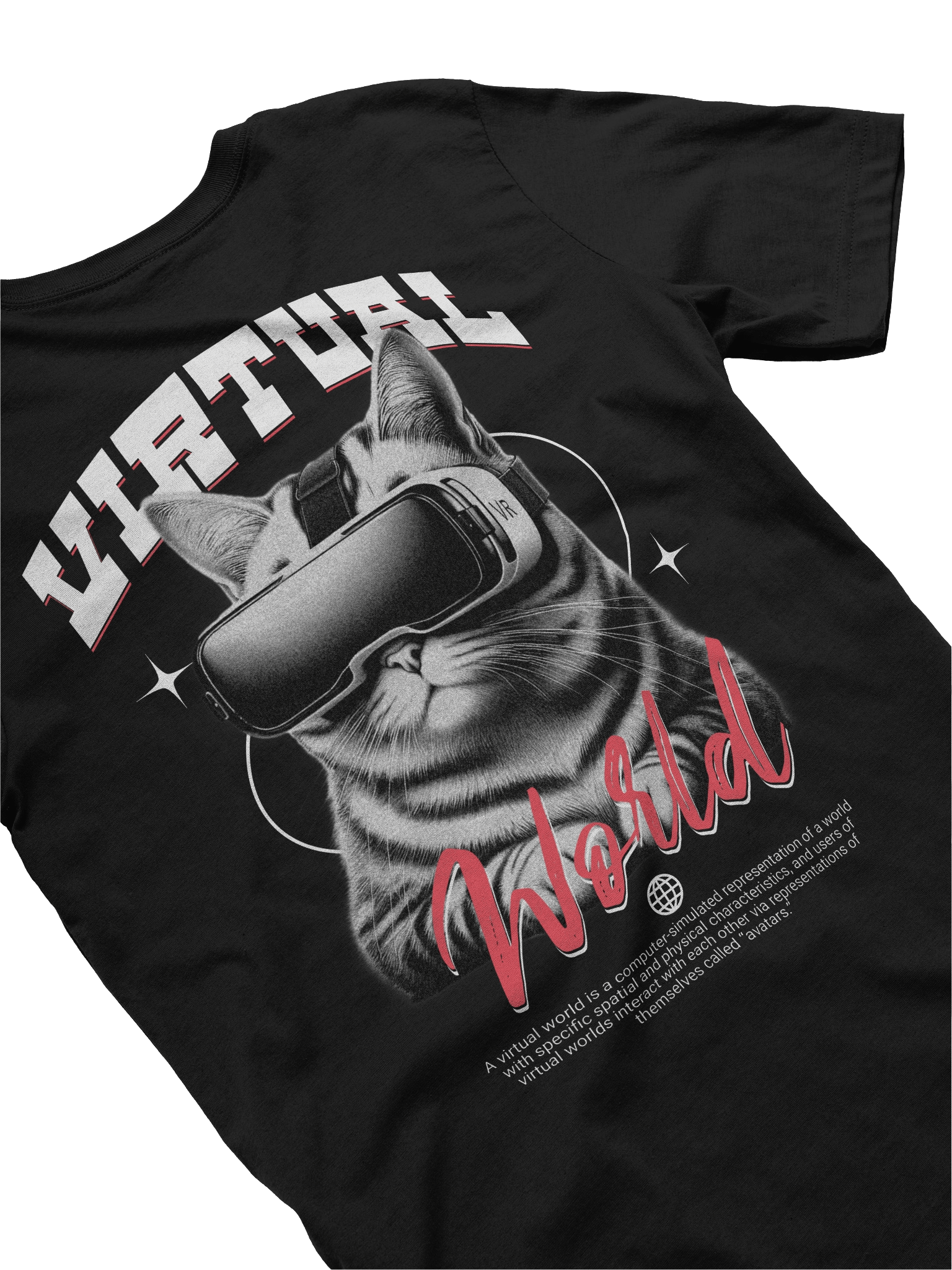 Stylish Virtual World Cat T-Shirt for Casual Wear product image (4)