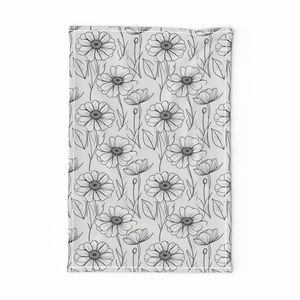 Seamless Pattern - Sketched Daisies in Black and White product image (11)