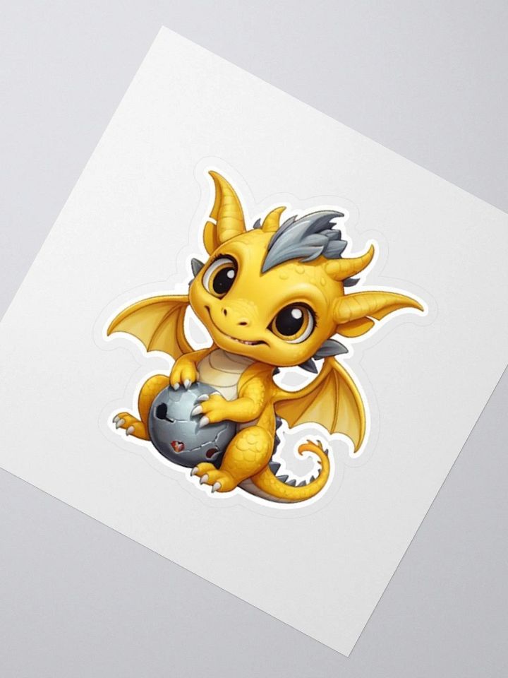 Cute Baby Yellow Dragon V.1 Sticker product image (2)