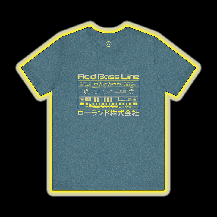 TB-303 T-Shirt - Roland 303 Acid Bass Line Synthesizer) by Vintage Voltage (COLOUR PRINT B) product image (1)