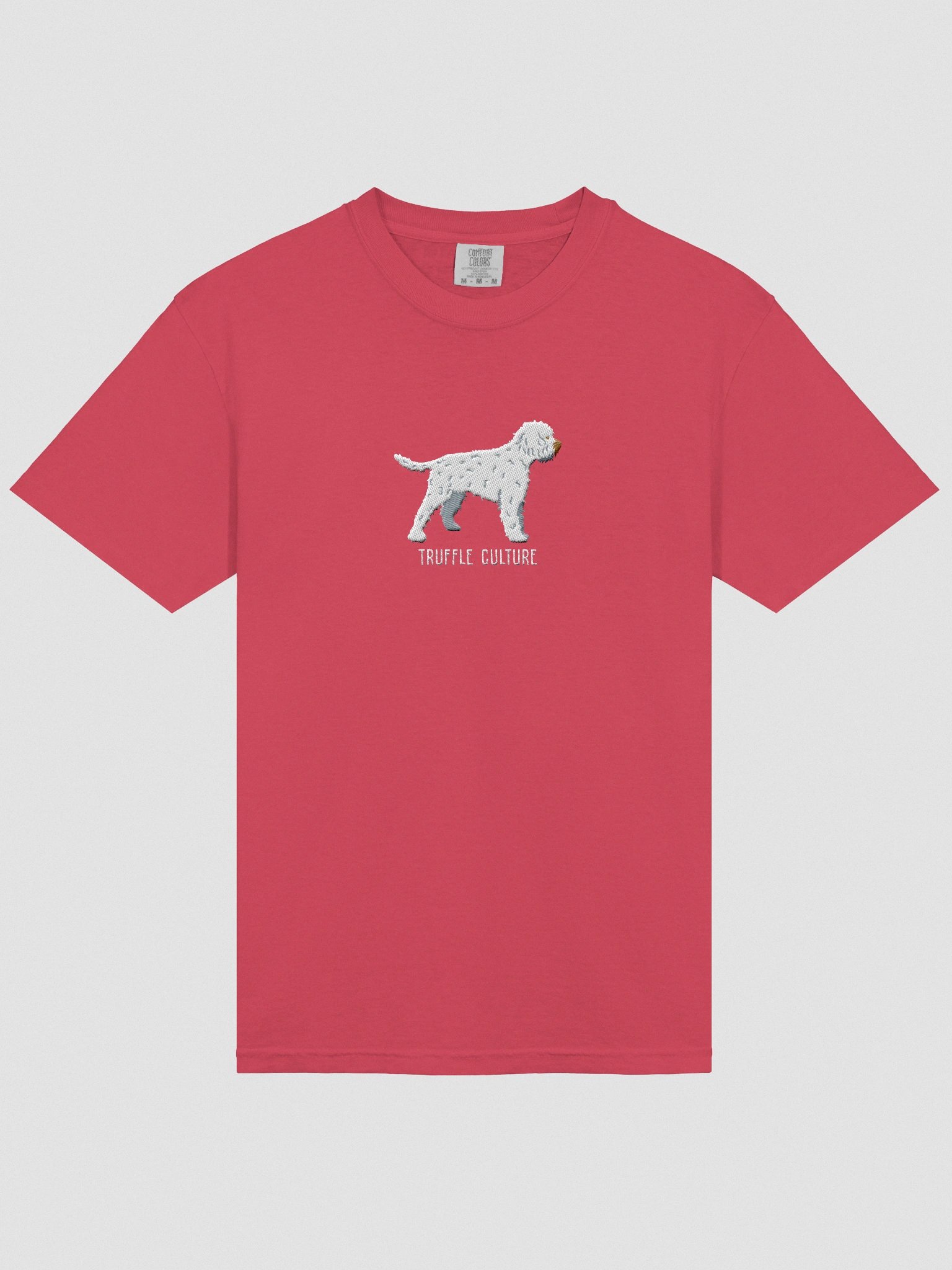 Truffle Culture T-Shirt(Embroidered) of a Lagotto Romagnolo(White) product image (6)