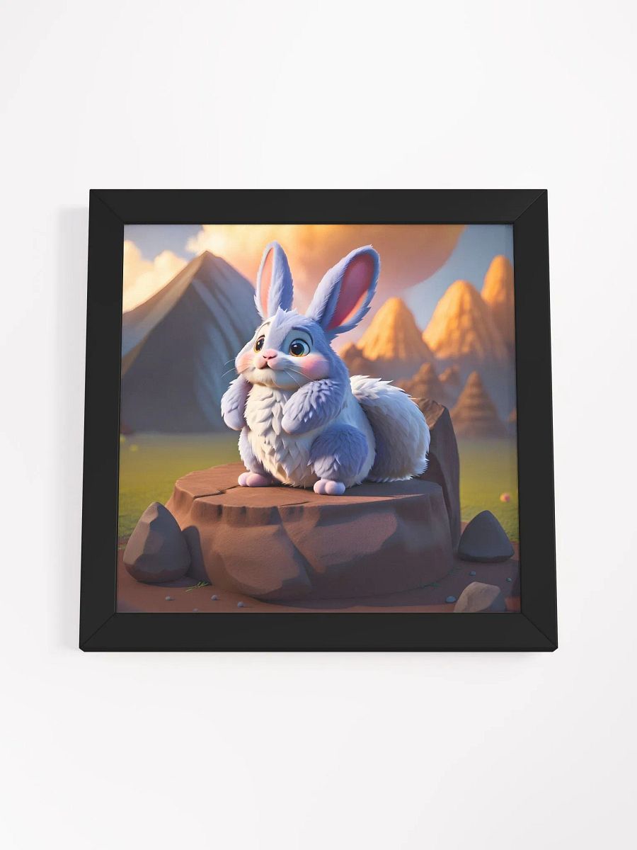 Endangered Species - Mexico - Volcano Rabbit Eco-Friendly Ayous Wood Framed Poster product image (4)