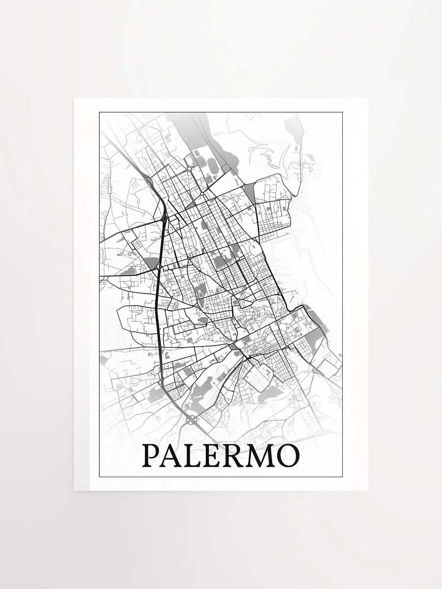 Palermo, Sicily, Italy, city map print product image (1)
