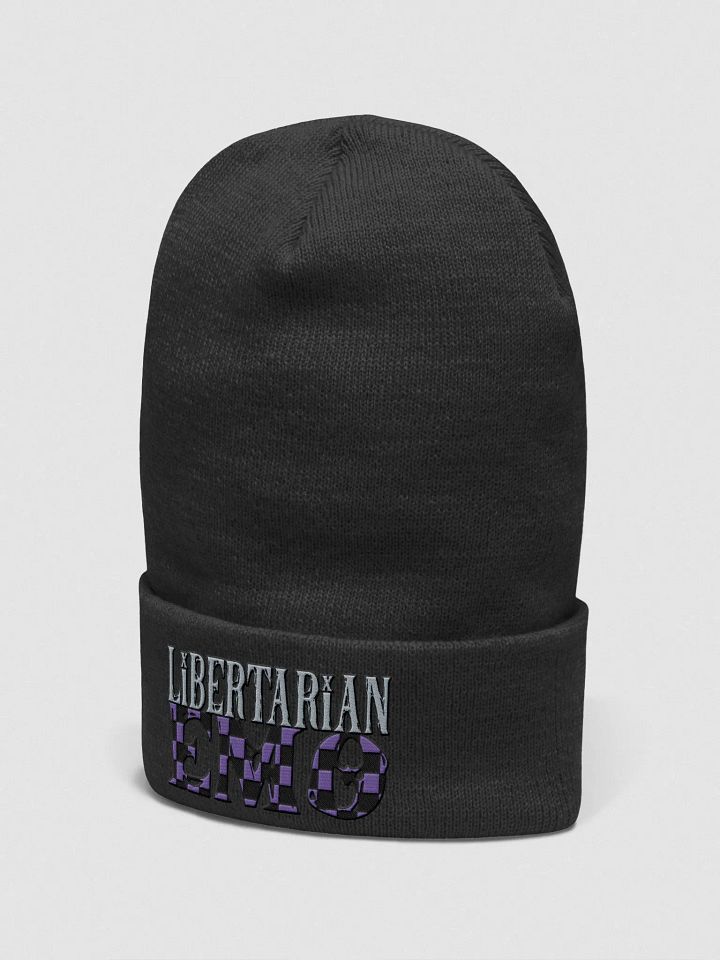 Libertarian Emo - Embroidered Beanie Checkered product image (2)