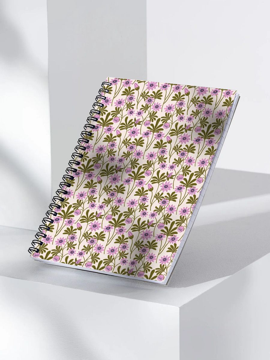 Passion Blooms - Pink and Green - Spiral Notebook product image (1)