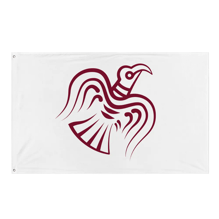 Viking Raven Flag in White product image (1)
