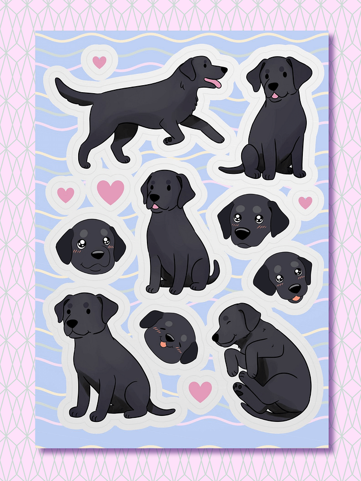 Black Labrador Retriever Sticker Sheet product image (1)