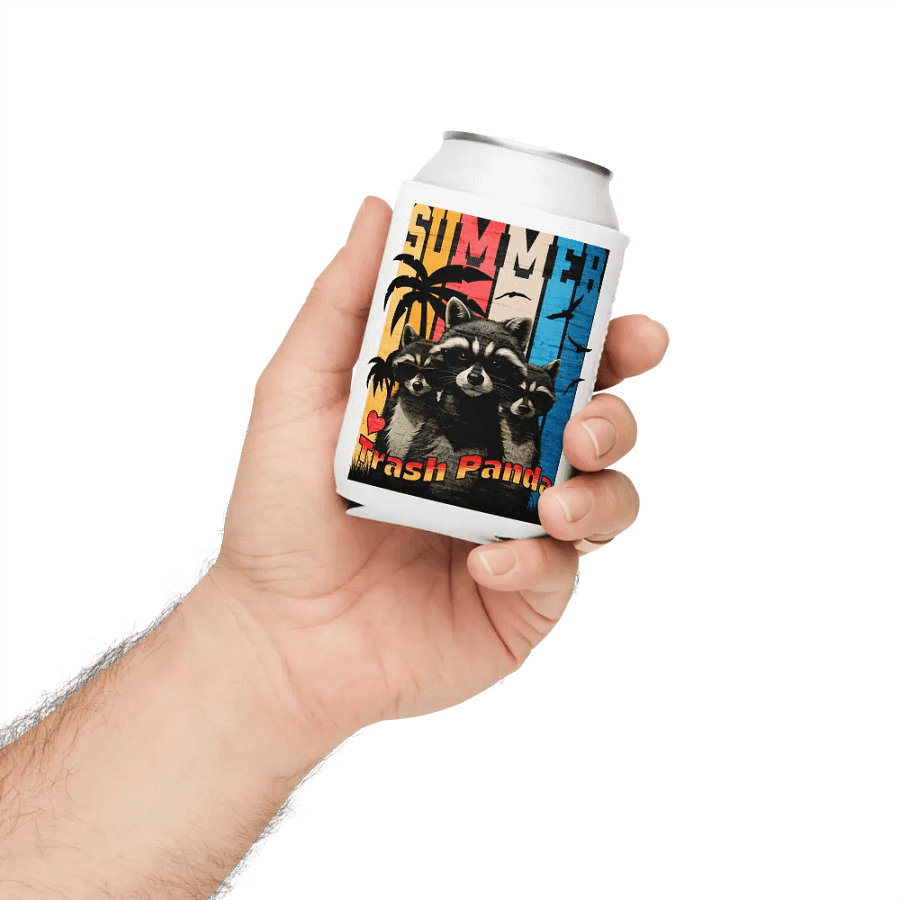 Summer Trash Panda Can Coozie Cooler product image (4)