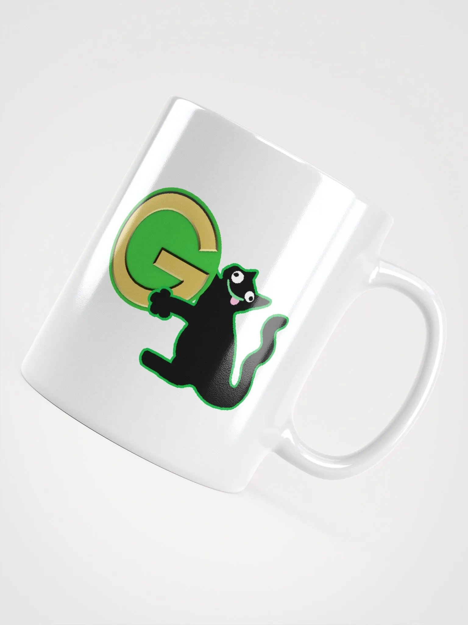 White Mug - DerpCat with Pre-2025 Gumstitch logo product image (4)