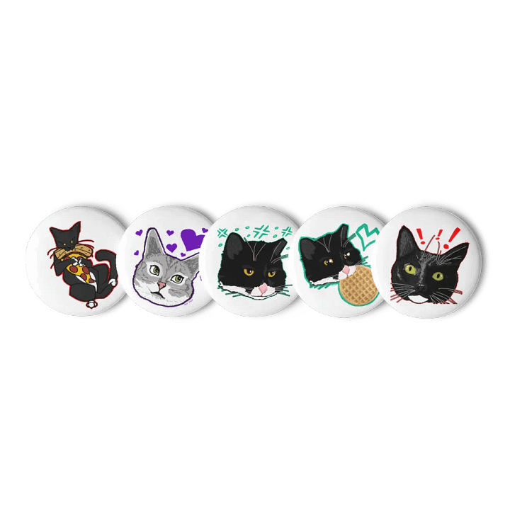 Wacky Kitties Buttons product image (1)